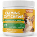 Petsco Calming Soft Chews for Dogs - 120 Soft Chew Treats with Valerian Root&Melatonin for Stress Relief&Calm Composure - Ideal for Training Supplements、Dog Composure&Relaxation Chews Pet Treats for Everyday Stress Support Food Natural  Chicken Flavor