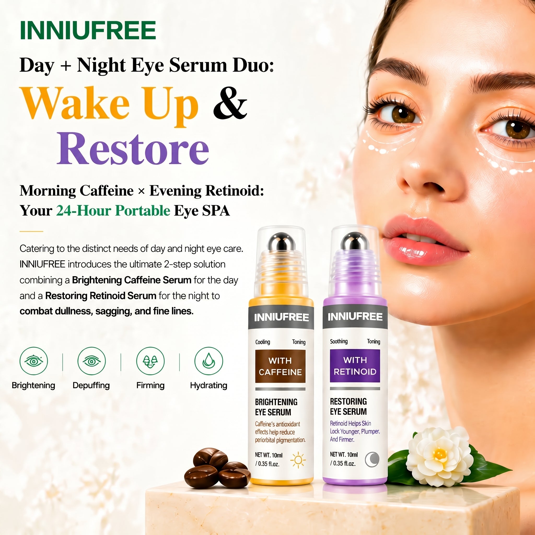 INNIUFREE™ CAFFEINE AND Retinoid EYE REPAIR SET