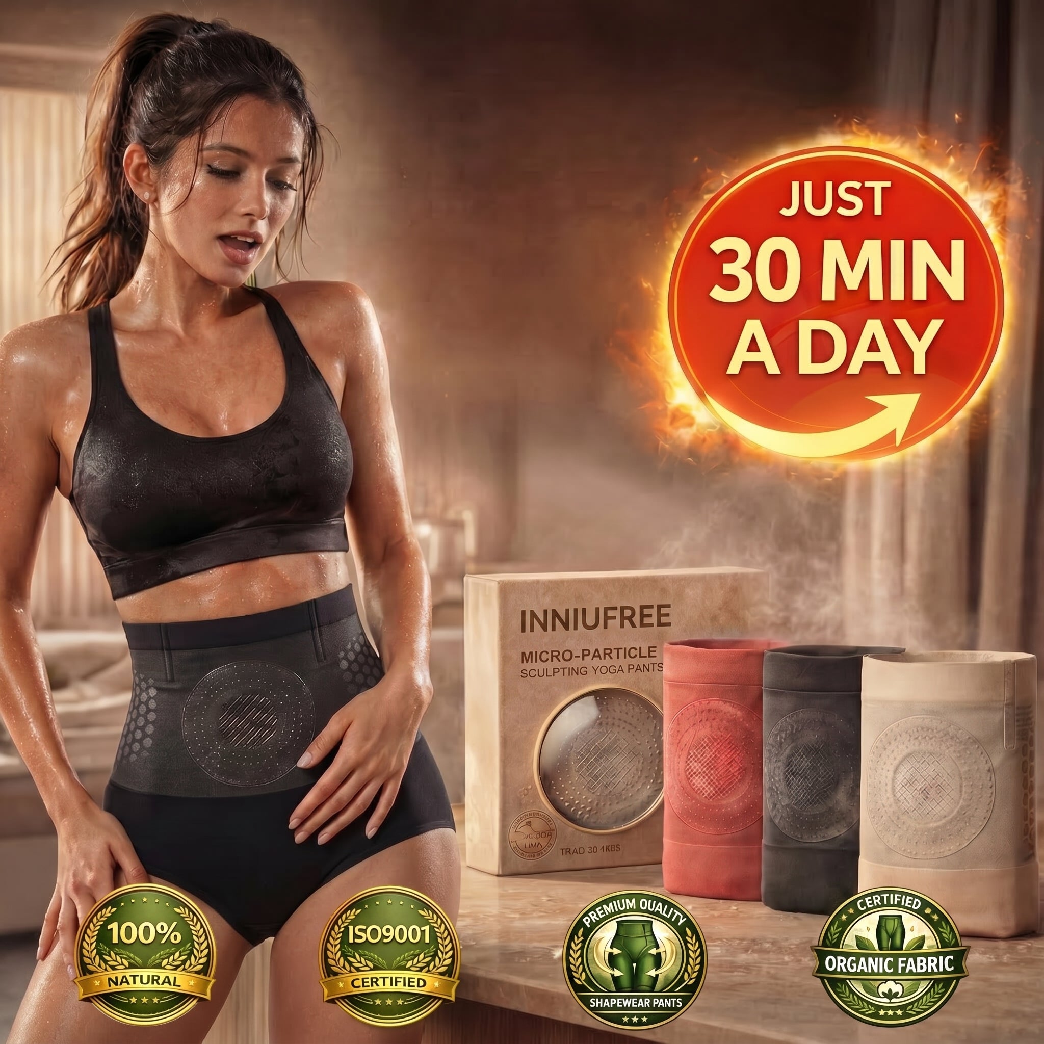 🎖️𝐎𝐟𝐟𝐢𝐜𝐢𝐚𝐥 𝐁𝐫𝐚𝐧𝐝 𝐒𝐭𝐨𝐫𝐞 | Moringa & Berberine 4-In-1 Micro-Particle Sculpting & Fat-Burn Shorts